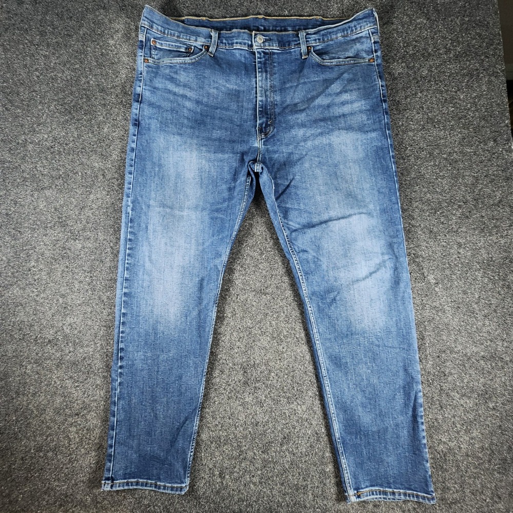 Levis 502 Regular Taper Jeans Mens 44x32 Blue Medium Wash Denim 502-0001